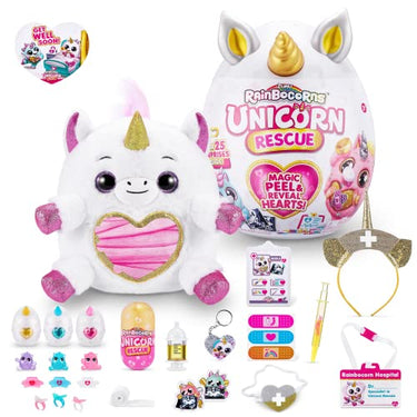 Rainbocorns Unicorn Rescue Surprise, Einhorn Penelope, Riesenei mit über 25 Überraschungen, Plüschtier zum Kuscheln im Sale